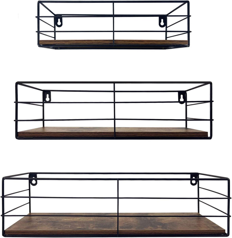 Floating Shelves Wall Mounted Set of 3, Hanging Storage Wall Shelf for Bathroom, Living Room, Bedroom, Kitchen Home