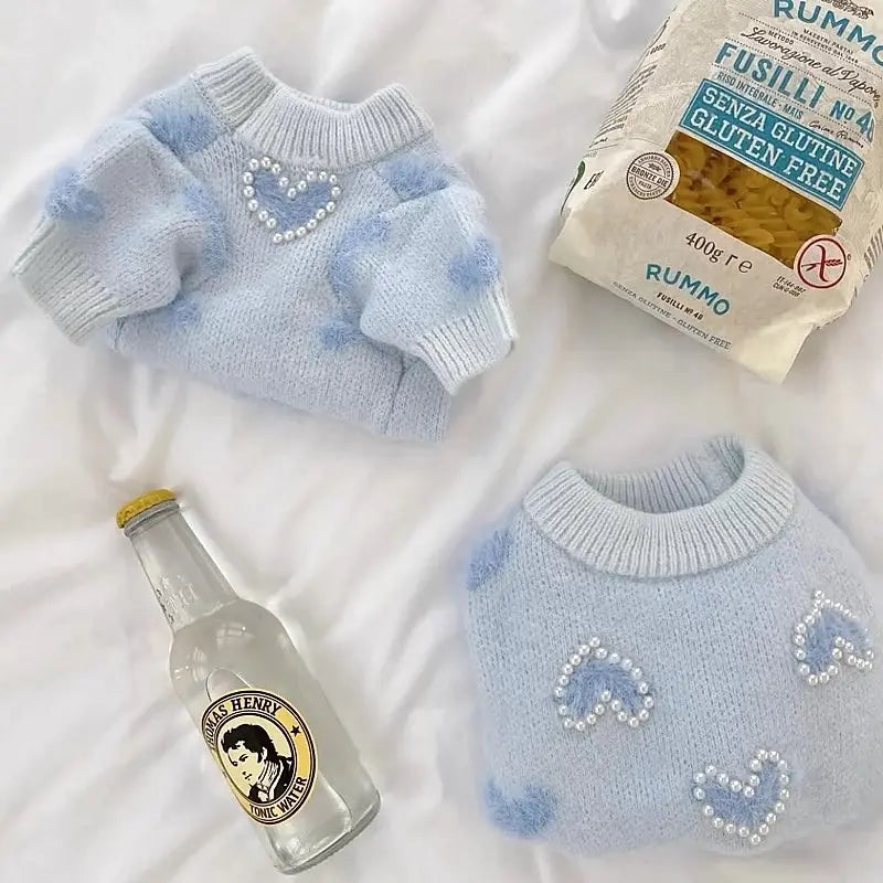 Fuzzy Blue Dog Sweater