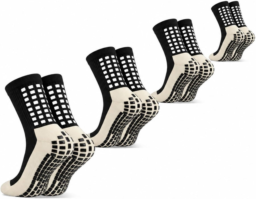 Soccer Grip Socks for Ultra Traction, 4 Pairs