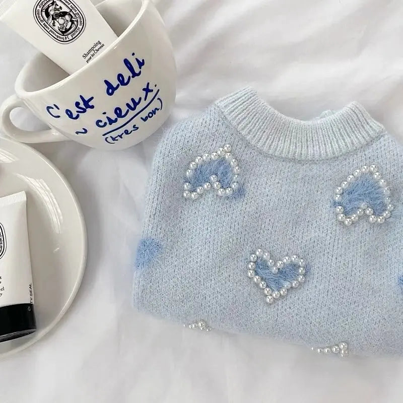 Fuzzy Blue Dog Sweater