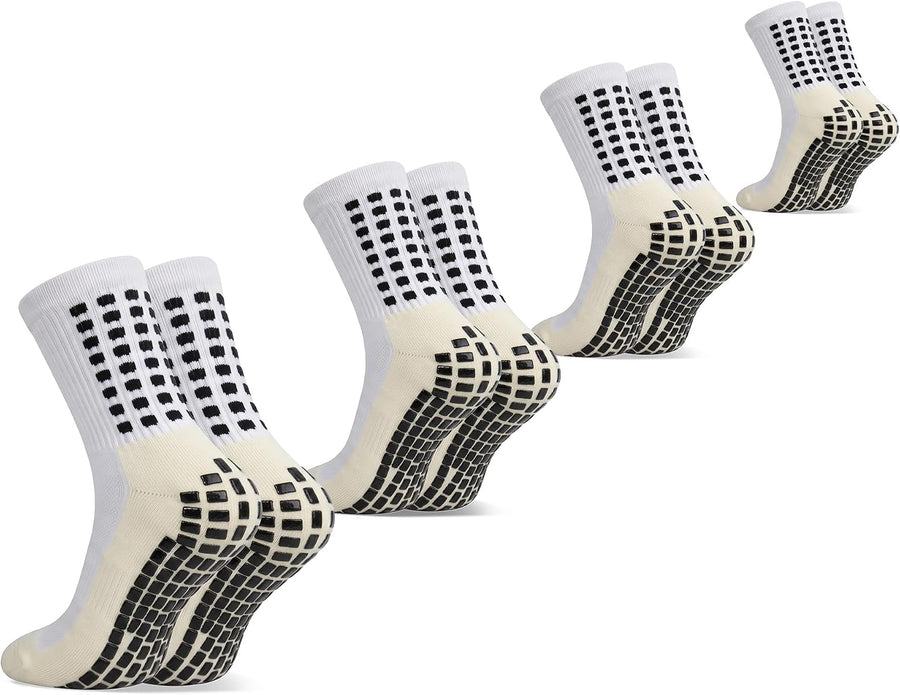 Soccer Grip Socks for Ultra Traction, 4 Pairs